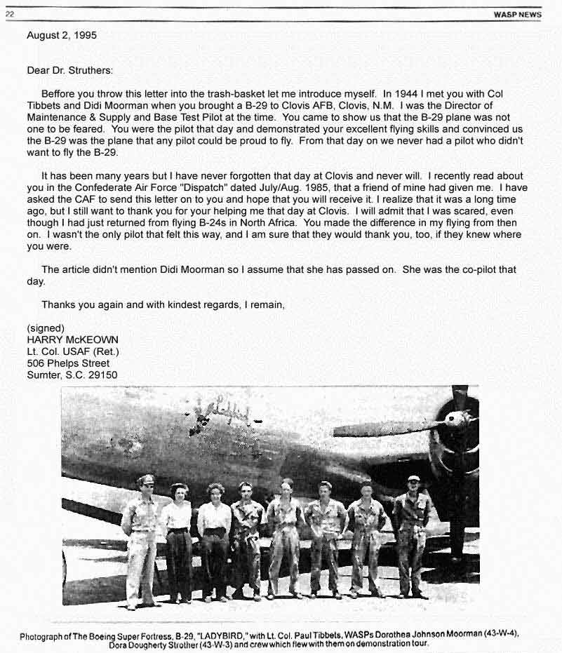 b29 letter